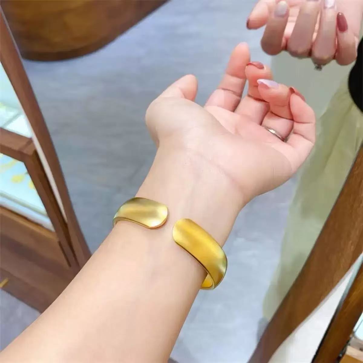 合金手镯 新款时尚素圈轮胎手镯Z001