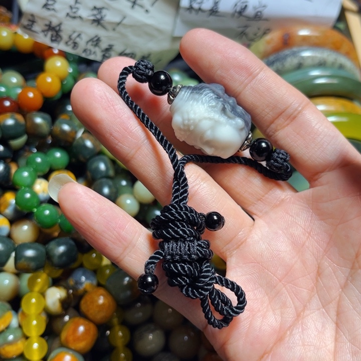 蛇纹石玉手链合金