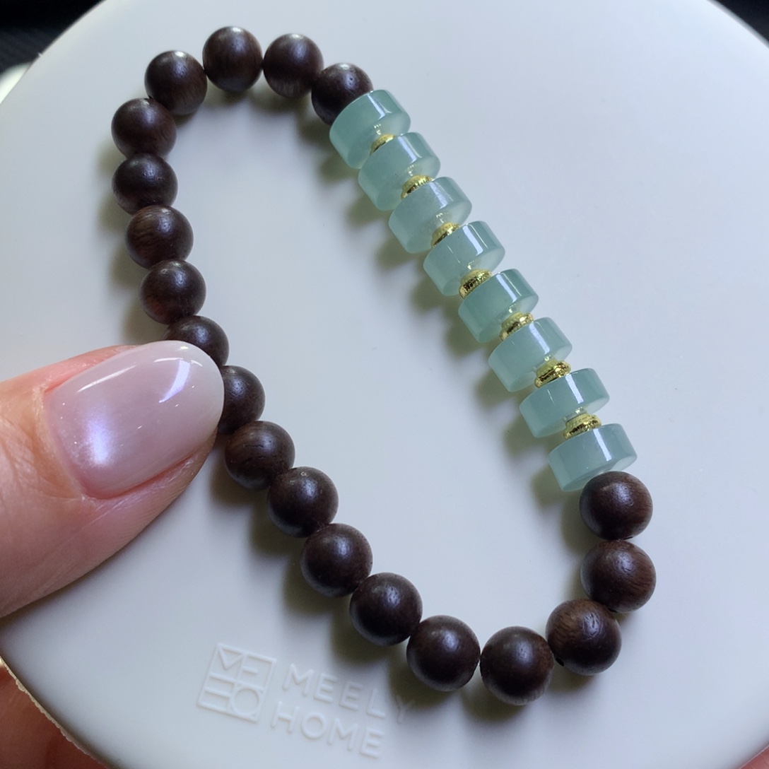 未镶嵌手链翡翠翡翠手串卡8.5