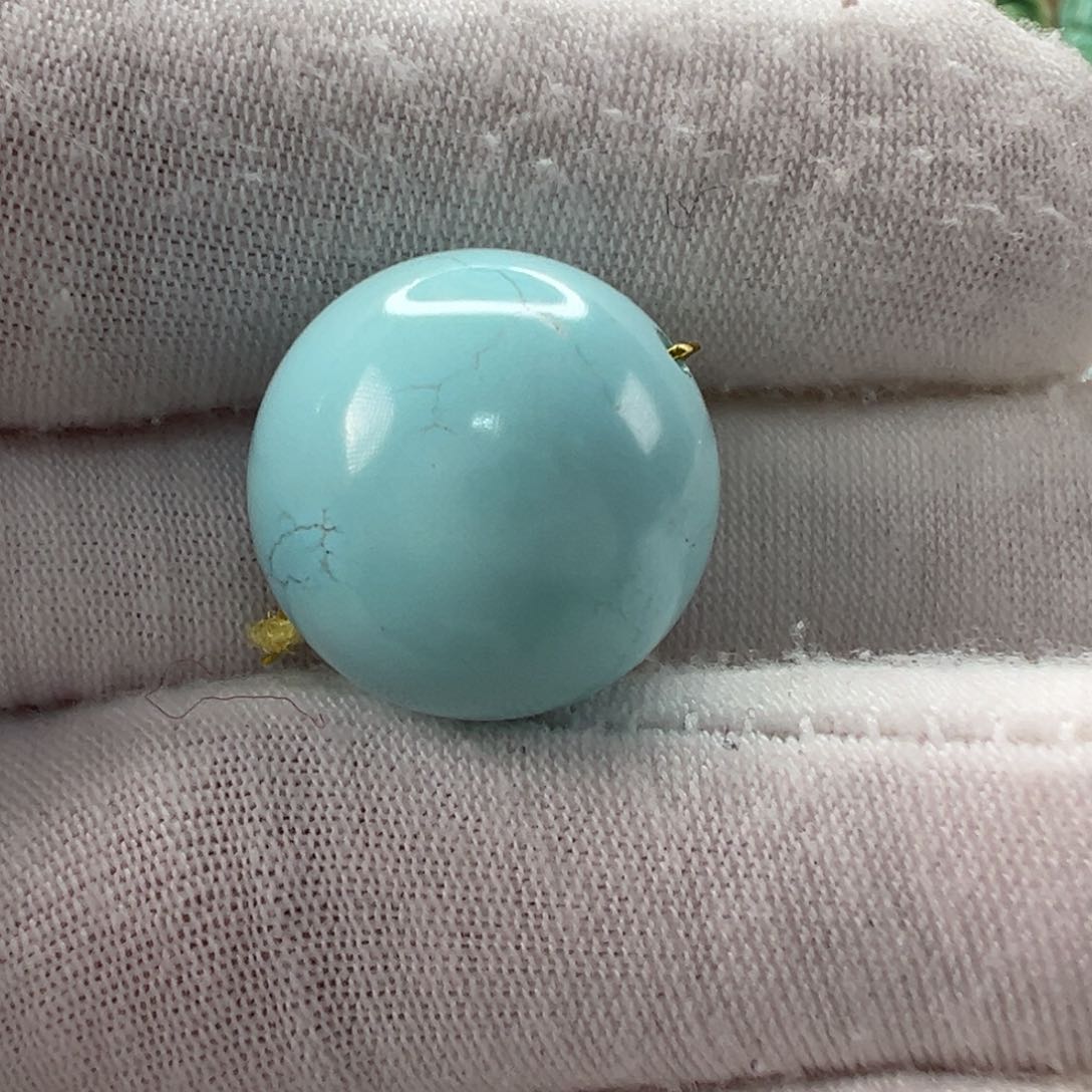 未镶嵌绿松石圆珠17.7mm