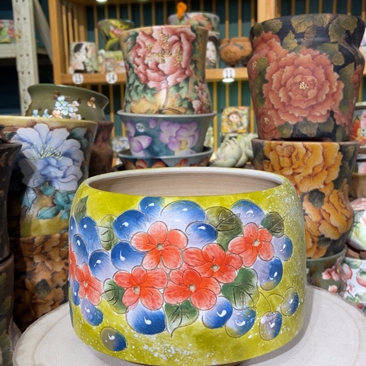 红陶景德镇艺术手绘作品