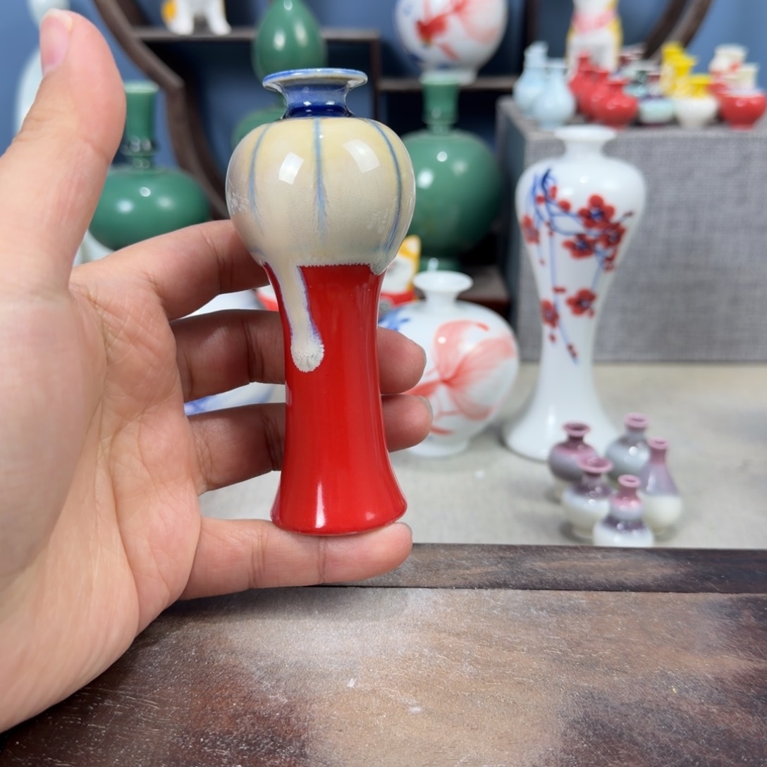 陶瓷手工小花器摆件