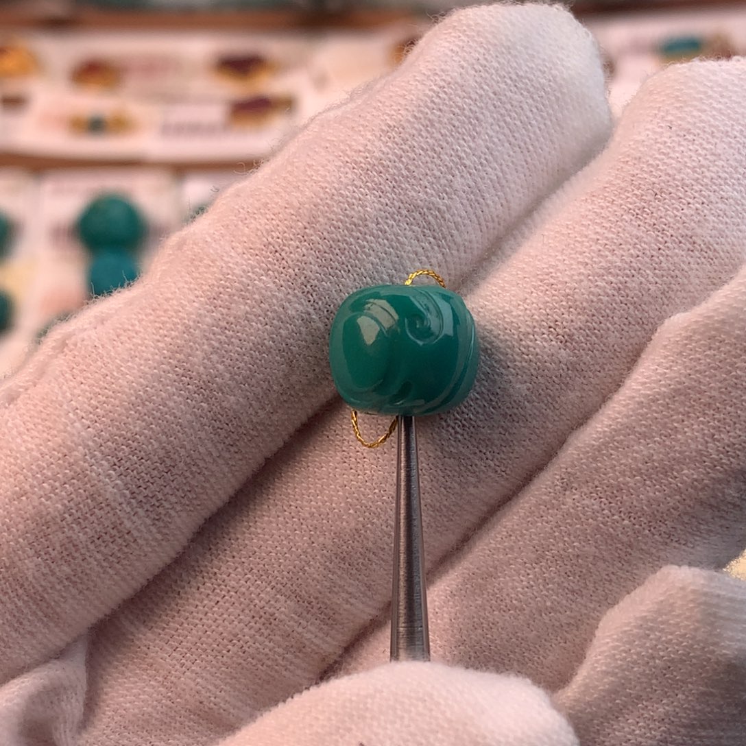 绿松石未镶嵌配饰蕊10.5*9.2