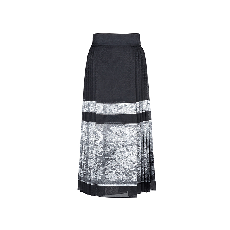 【直播专享】商场同款夏季新品新中式潮流银丝提花马面裙N164B42065