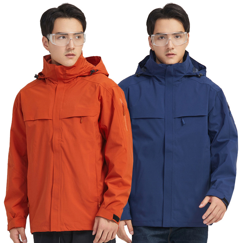 秋冬男女冲锋衣两件套登山服可拆卸三合一滑雪服外套三合一可拆卸