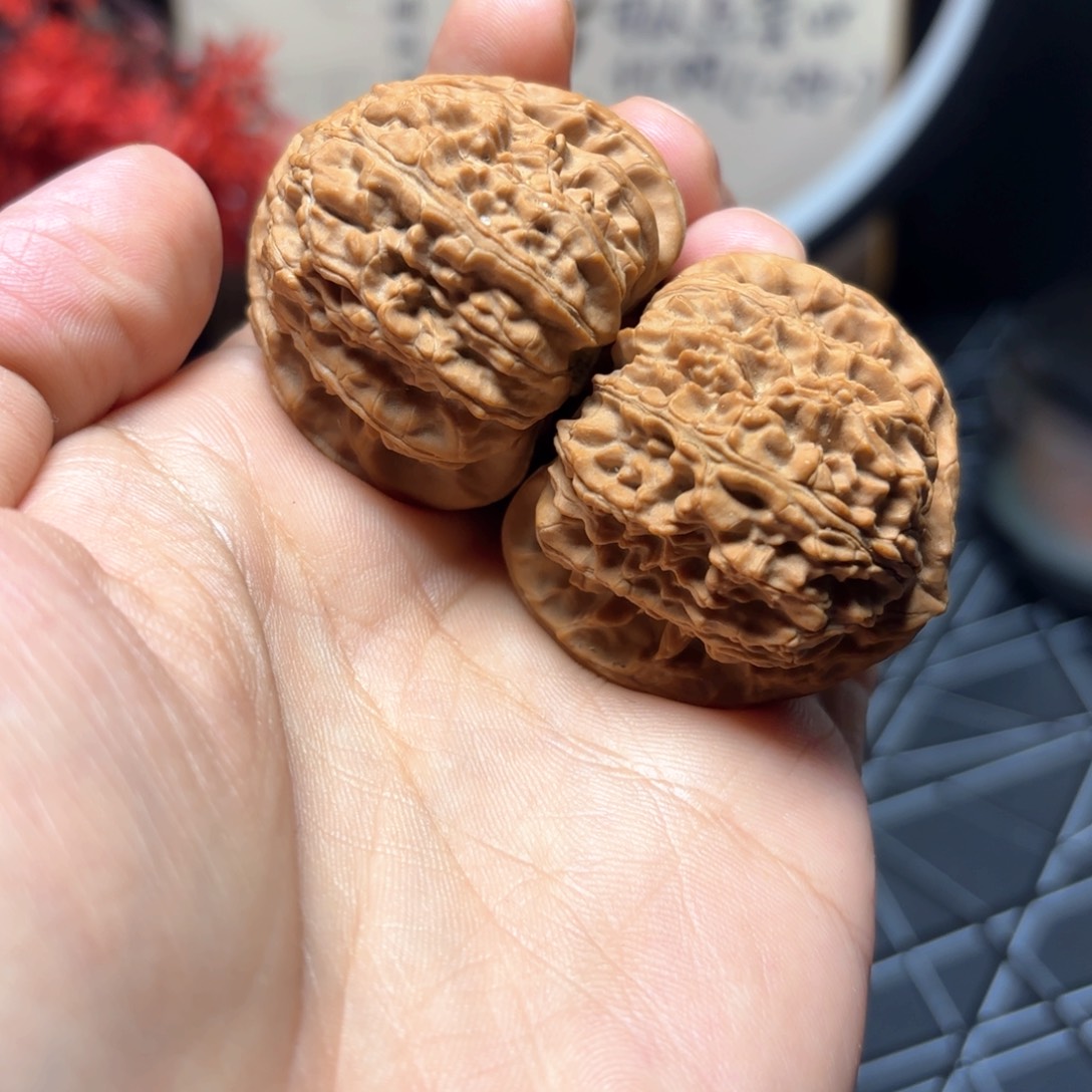 文玩核桃把件41尺三角白福利对