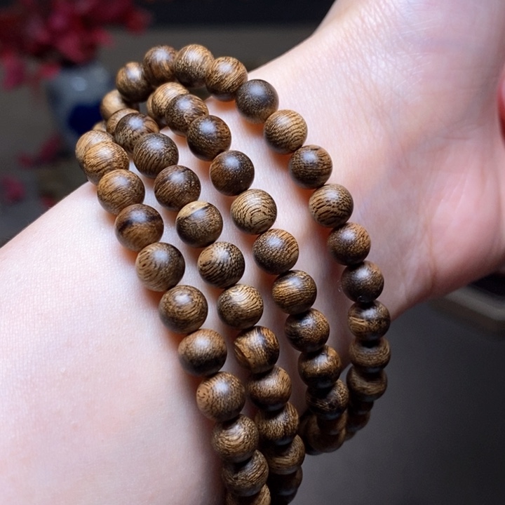 沉香手串越南芽庄黄棋瘤疤0.6×108