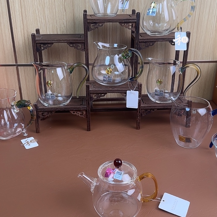 手工艺品琉璃禾器言卿壶琥珀色