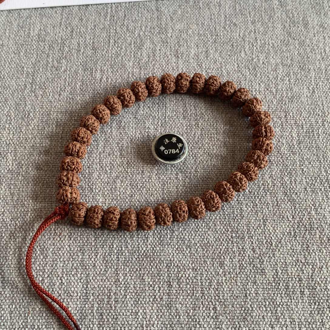 金刚菩提手串平头细纹9mm 0784