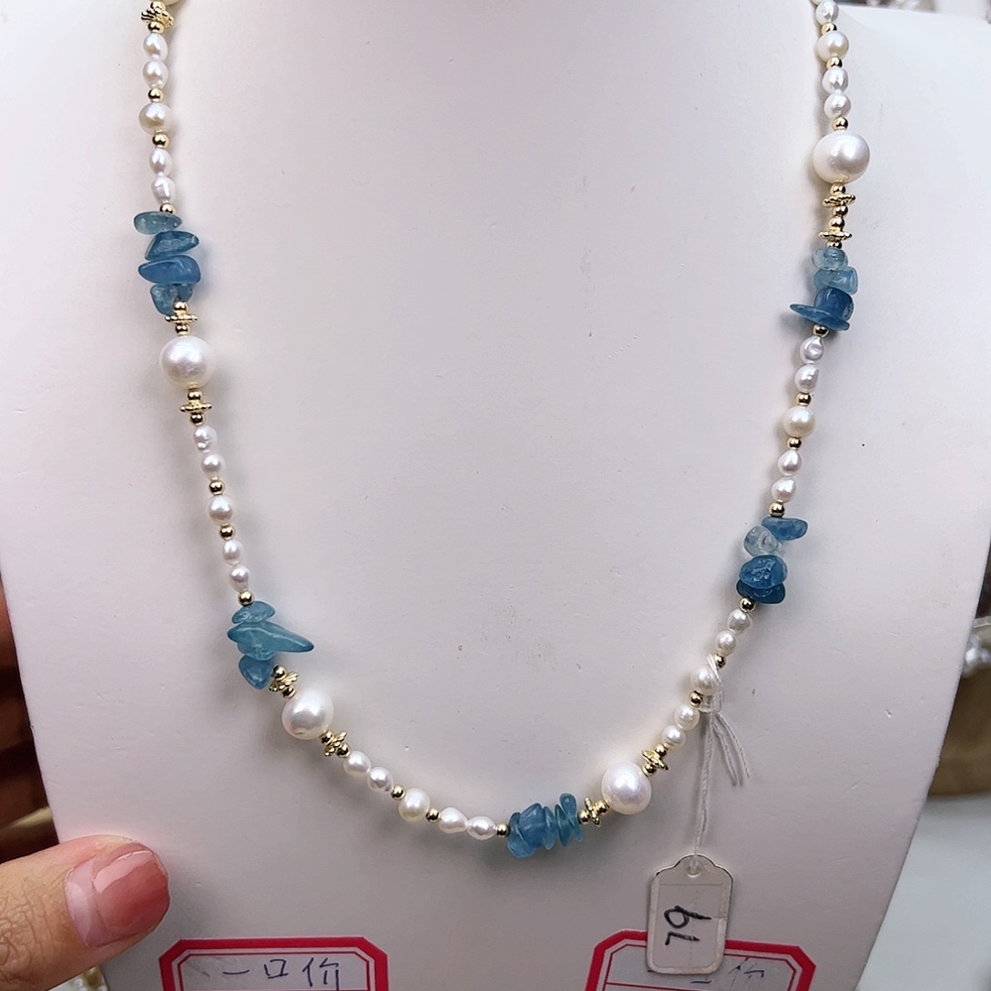 淡水珍珠颈饰银S925镶嵌