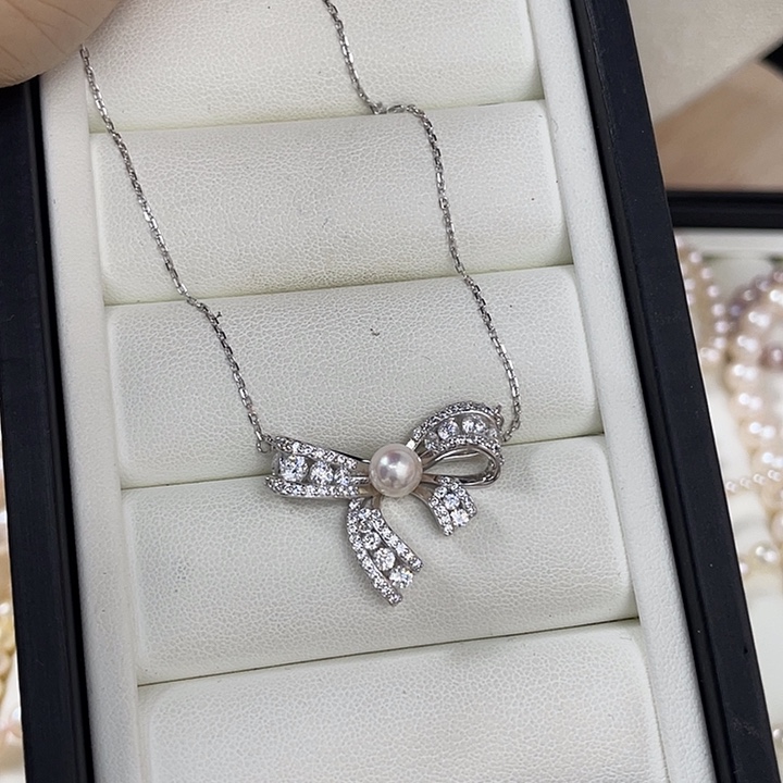 项链银S925镶嵌海水珍珠