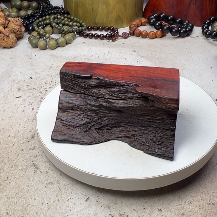 有***思木赞比亚血檀底座摆件