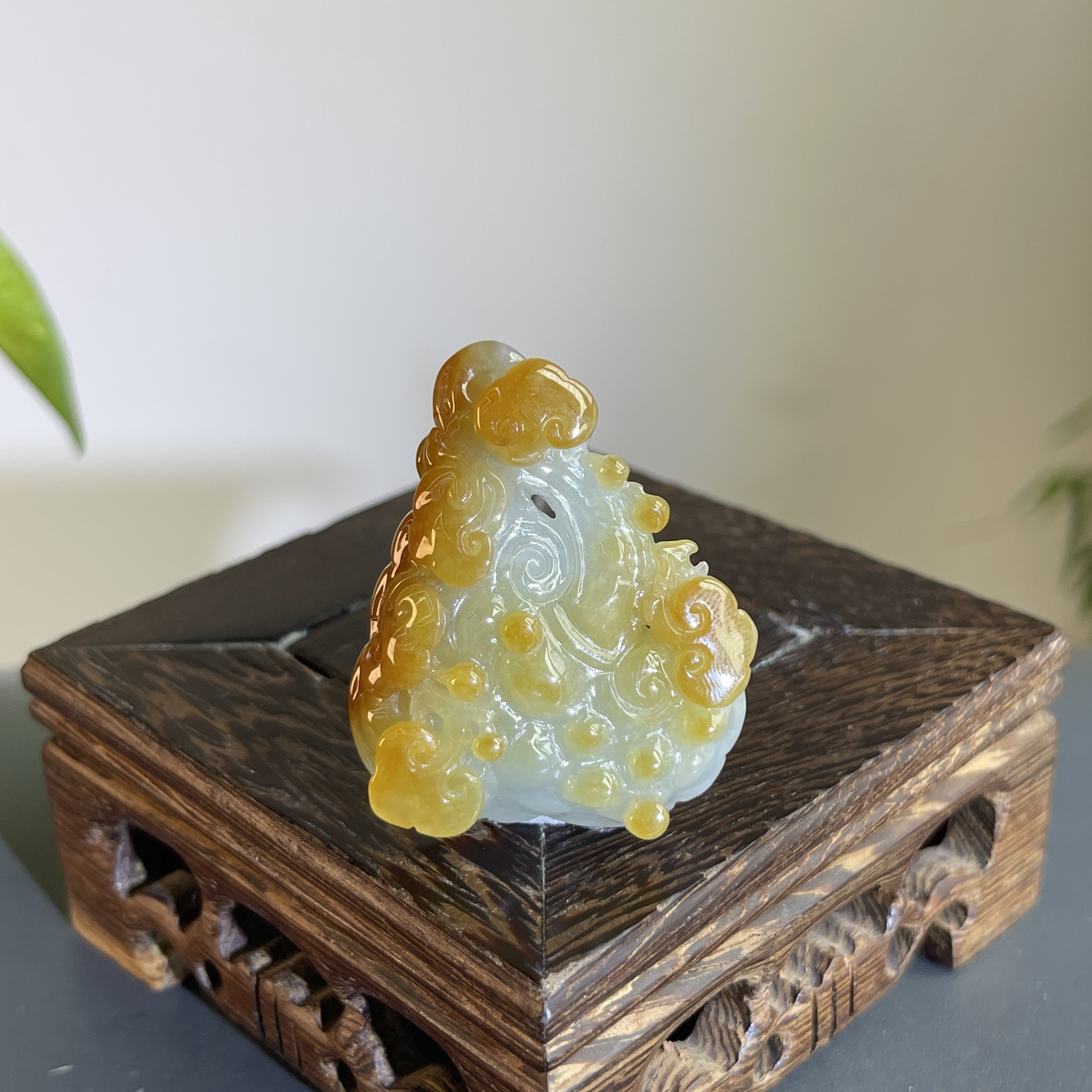 JTW08-89 天然缅甸翡翠A货 灵芝如意