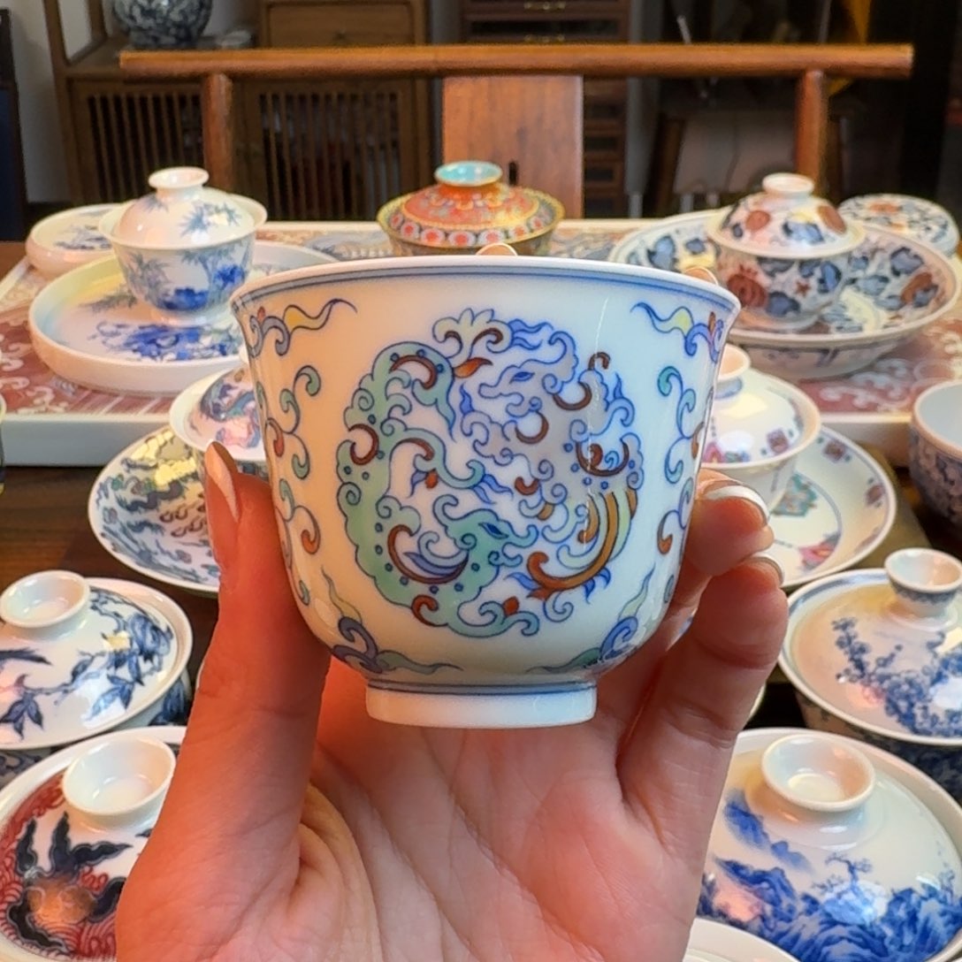 杯重工见山烧景德镇名窑口