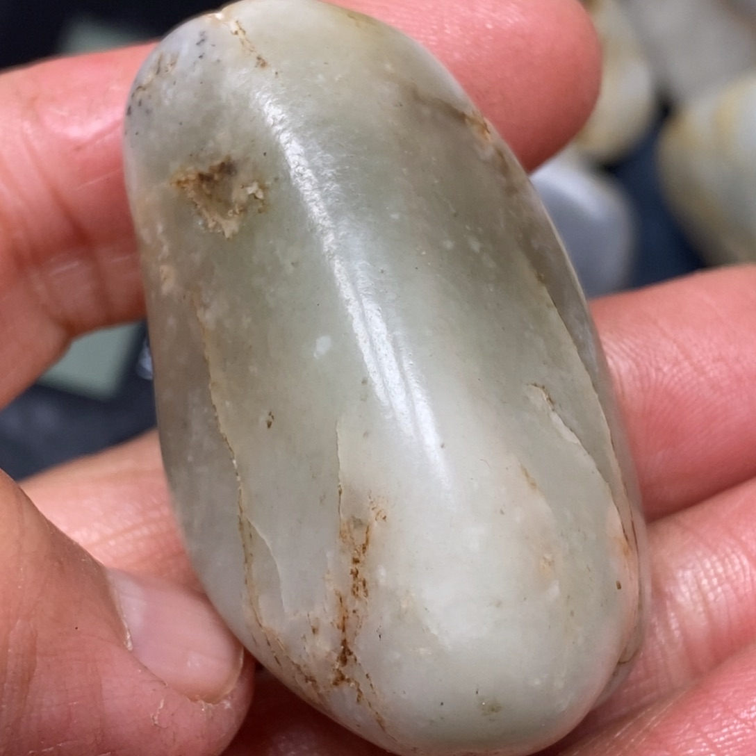 和田玉挂件足银镶嵌