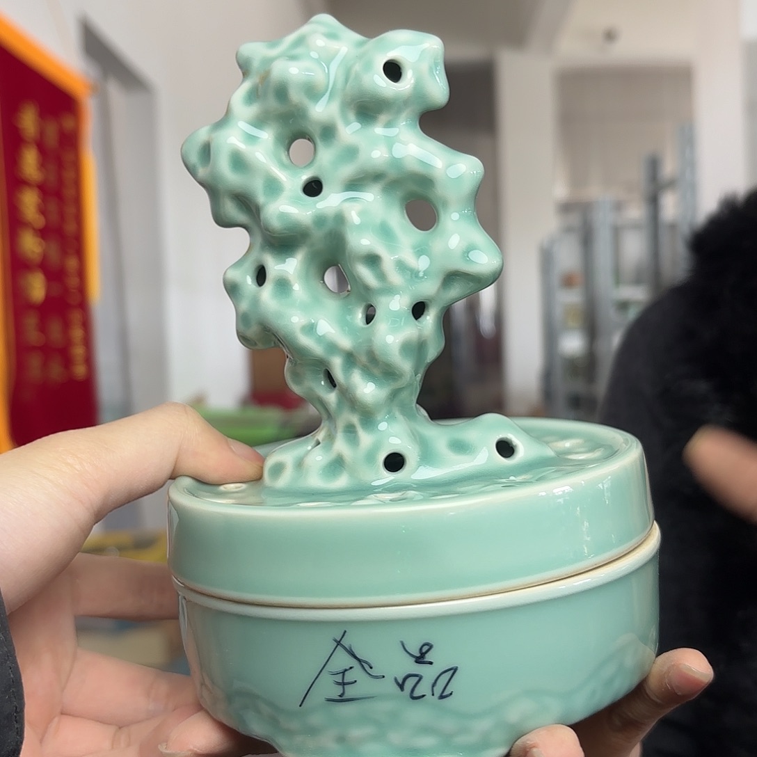 龙泉云间青瓷小米茶器