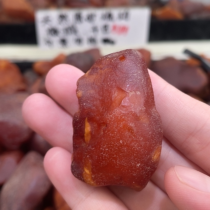 裸石琥珀未镶嵌花蜡全皮