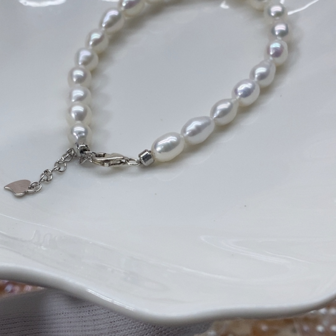 淡水珍珠手链银S925镶嵌