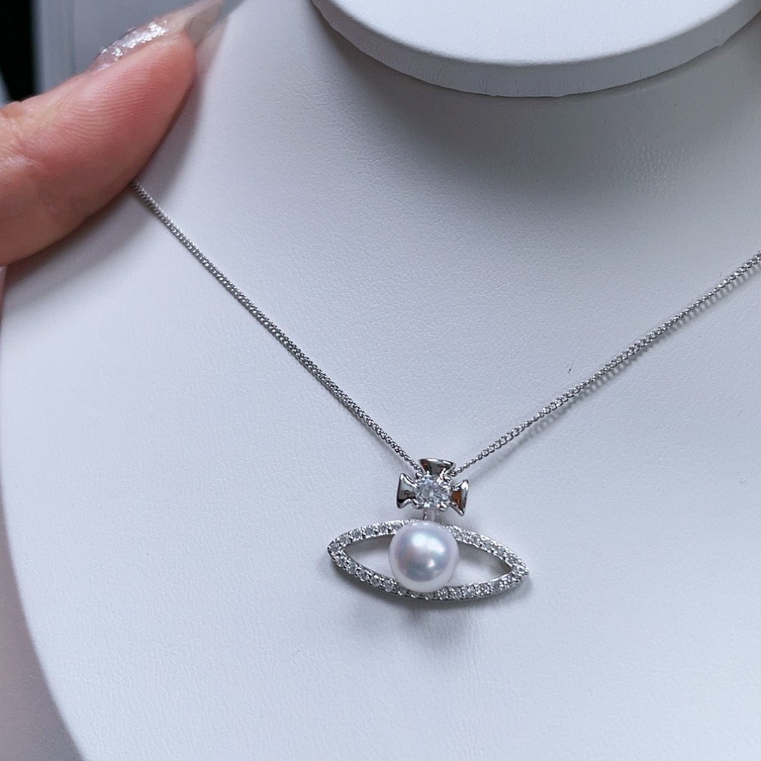 海水珍珠颈饰银S925镶嵌