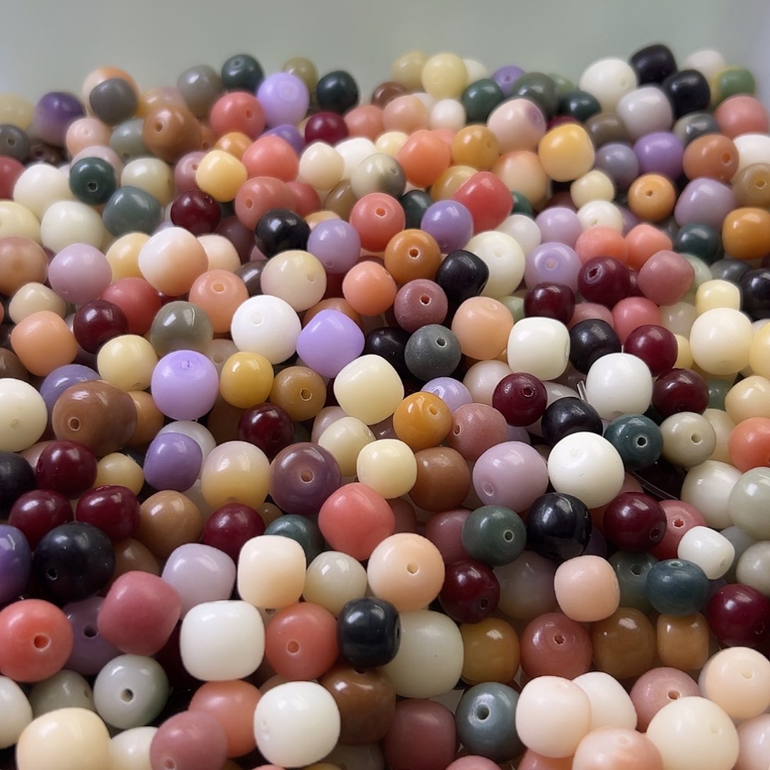 菩提根/象牙果手串微瑕紫多宝桶200颗拍2单宠100颗