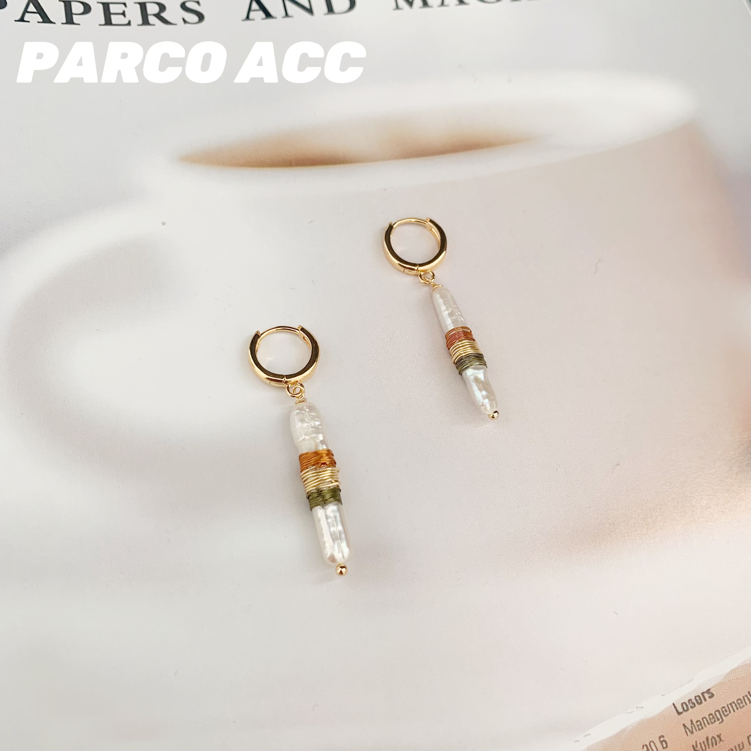 铜合金耳饰 G603  缠丝牙签巴洛克耳钉