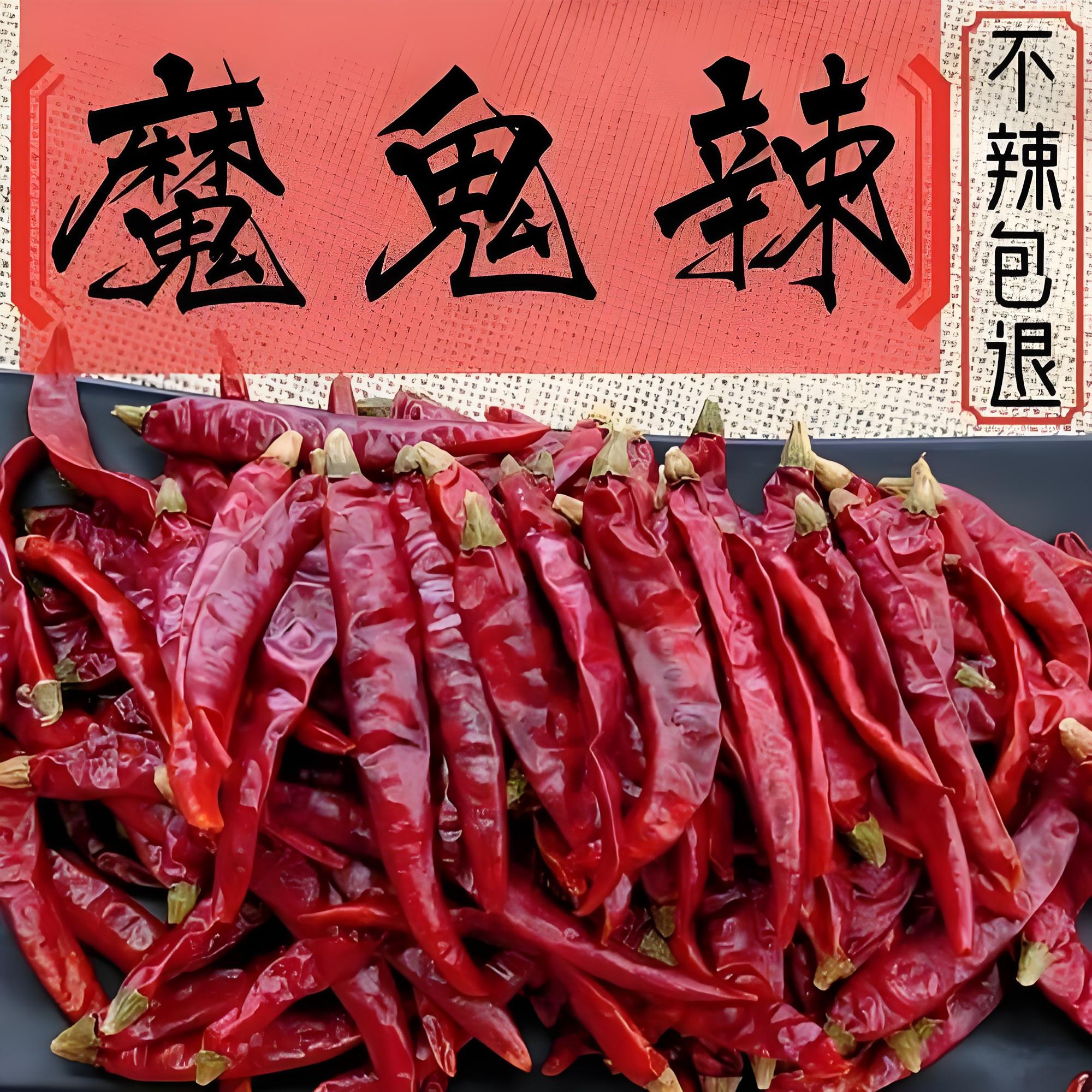超辣魔鬼椒变态辣精选卤货专用印度魔鬼椒干辣椒