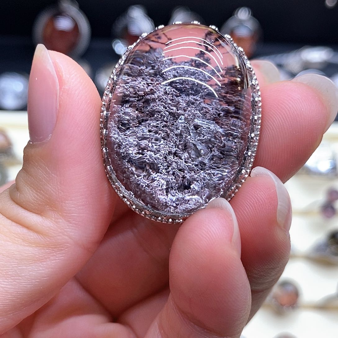 银S925镶嵌颈饰水晶雪**姐天然