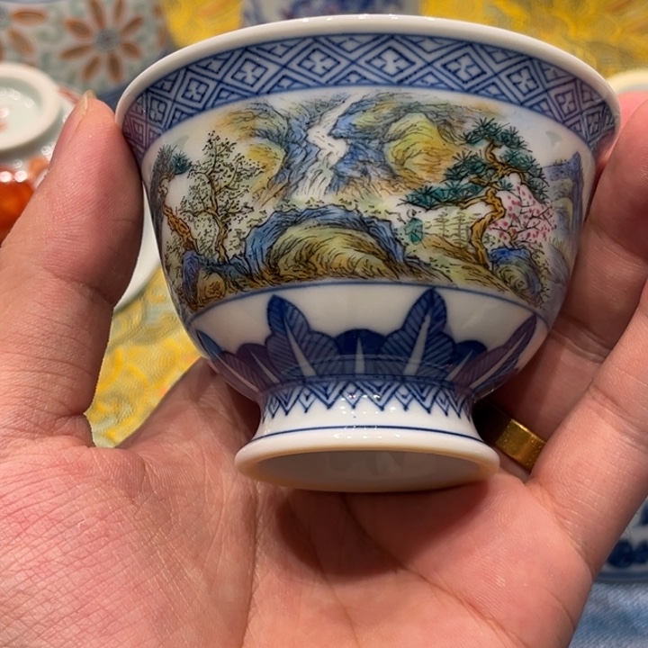 春***冬景德镇高温陶瓷杯子