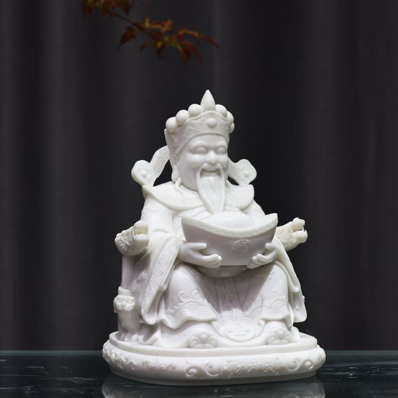 汉白玉工艺品小财神玄关