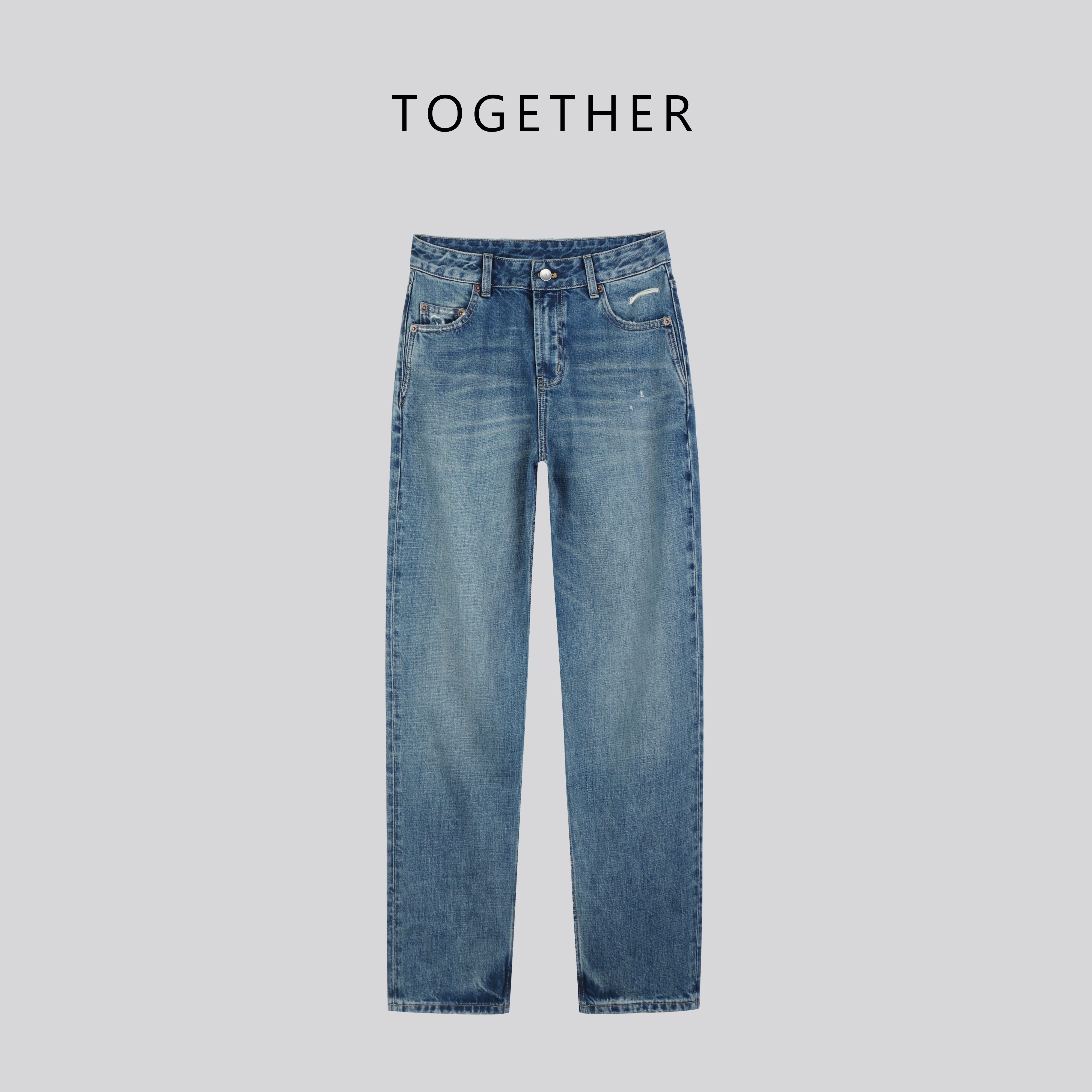 【ASIA BLUE】 · 十里 · 2025春款无弹磨破百搭法棍牛仔裤#Q5121