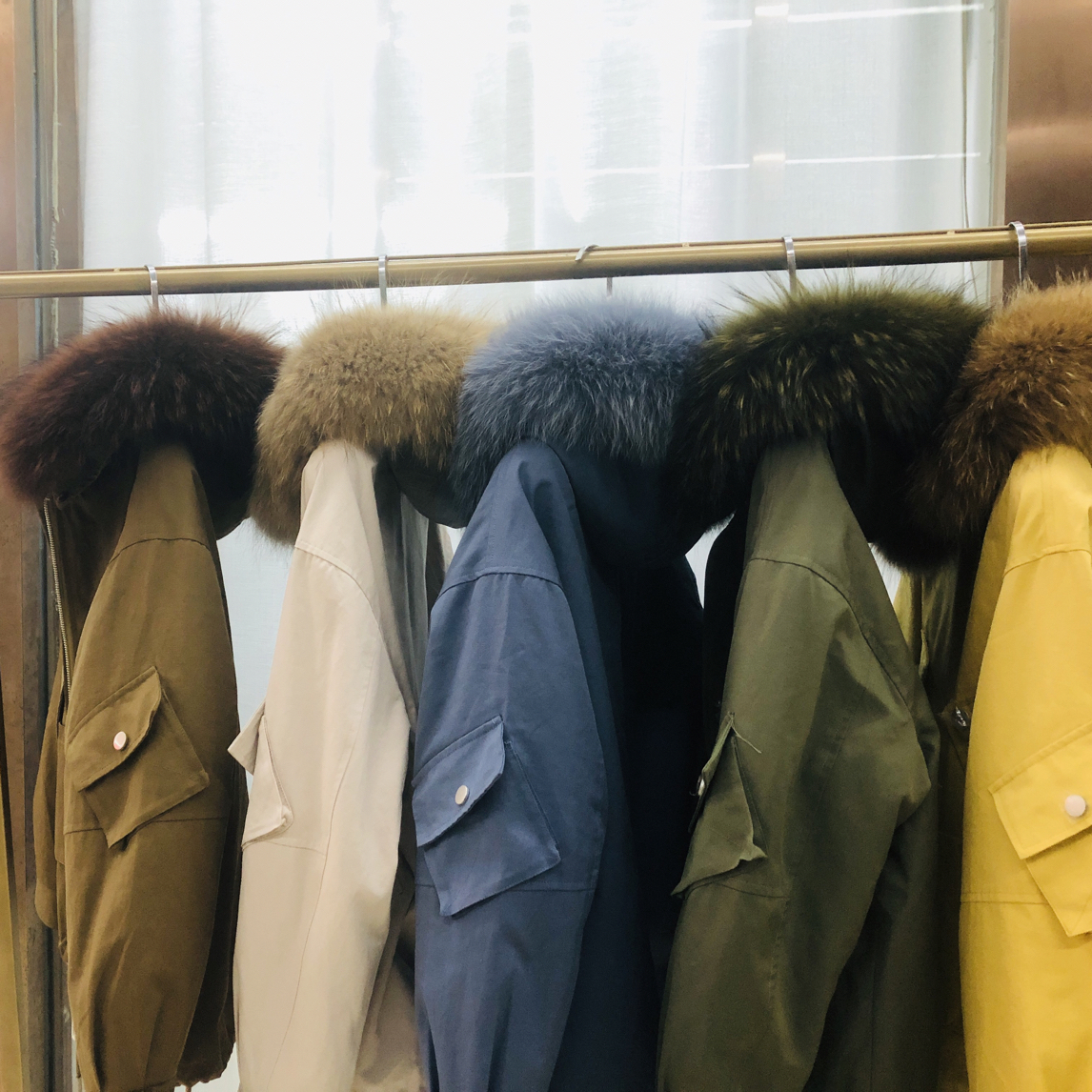 高品质60衣长短款派克服外壳小个子米白色休闲连帽外套