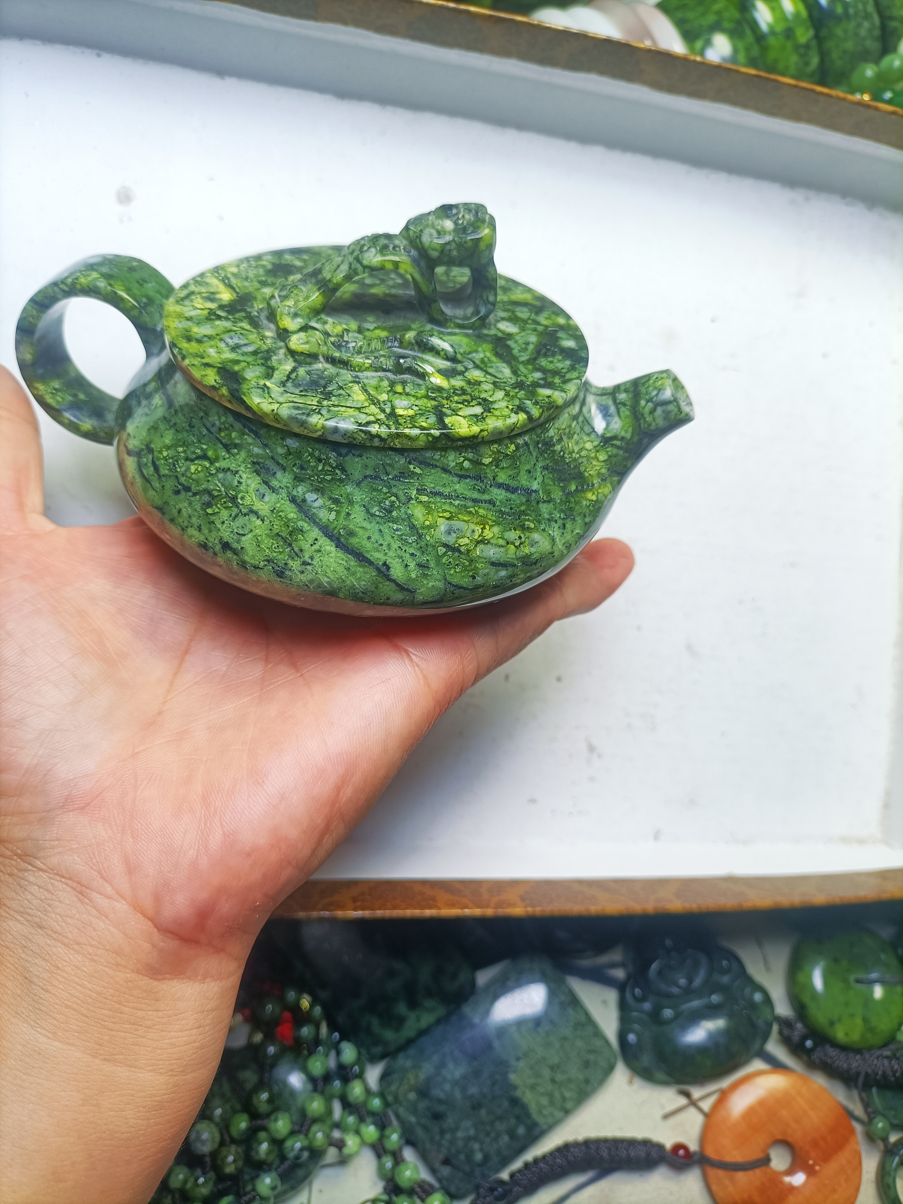 西藏林芝藏玉网格西瓢如意高工茶壶带磁性精品壶