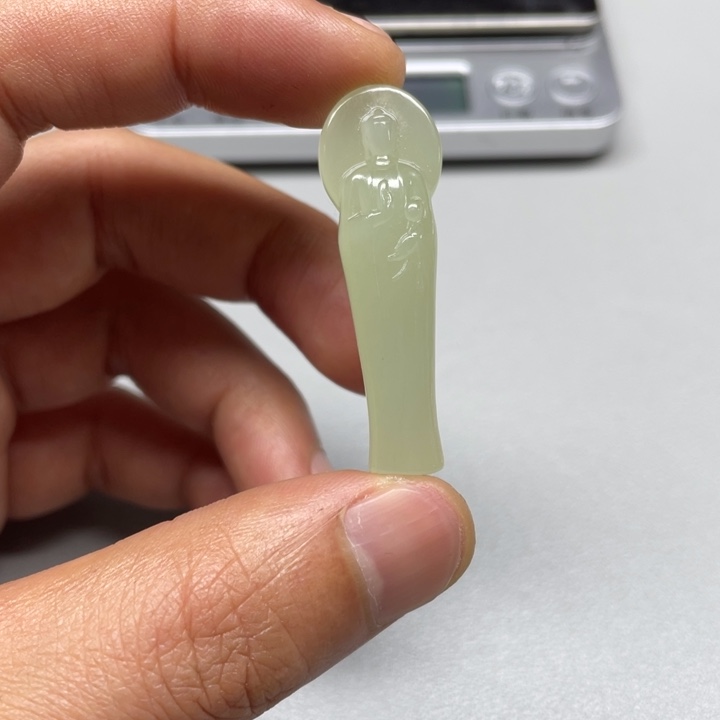 和田玉吊坠(不含链)未镶嵌碧**波