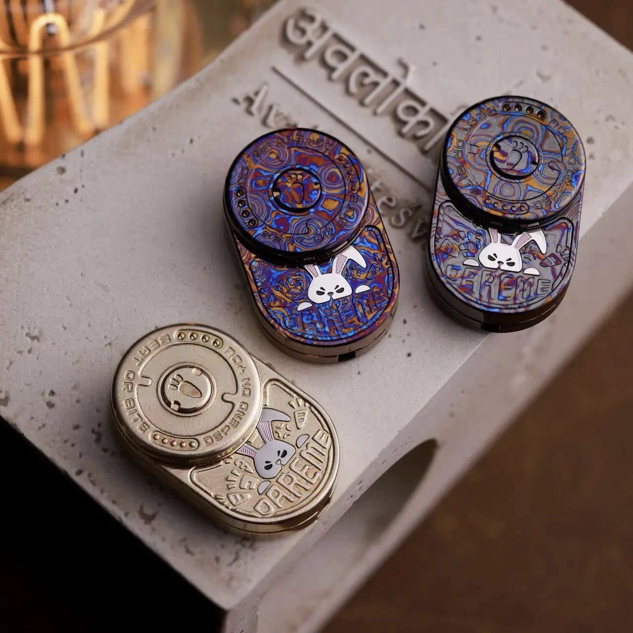 律动MIX 特材限量款机械推牌指尖陀螺金属解压潮流推牌机械推牌