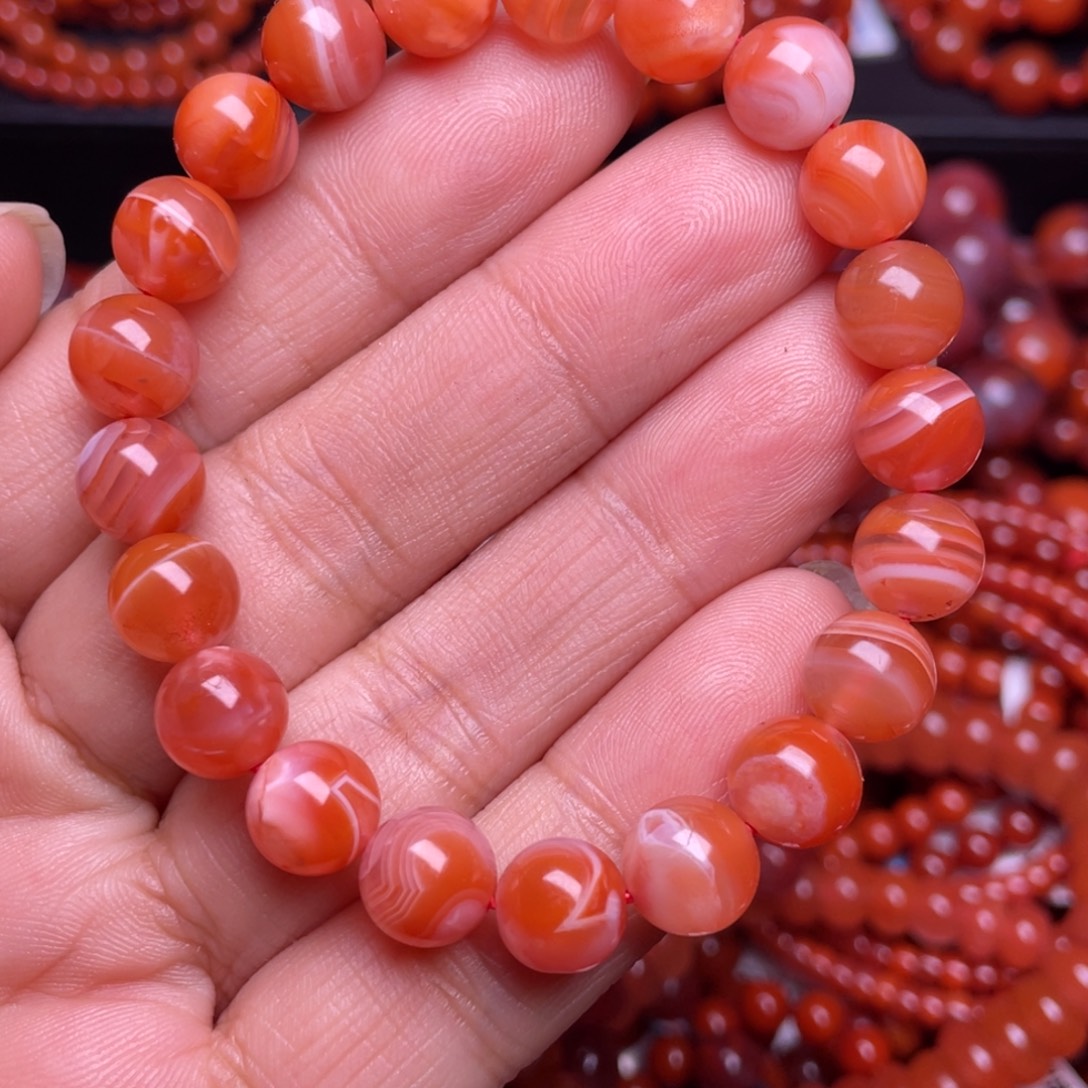 南红玛瑙未镶嵌手链