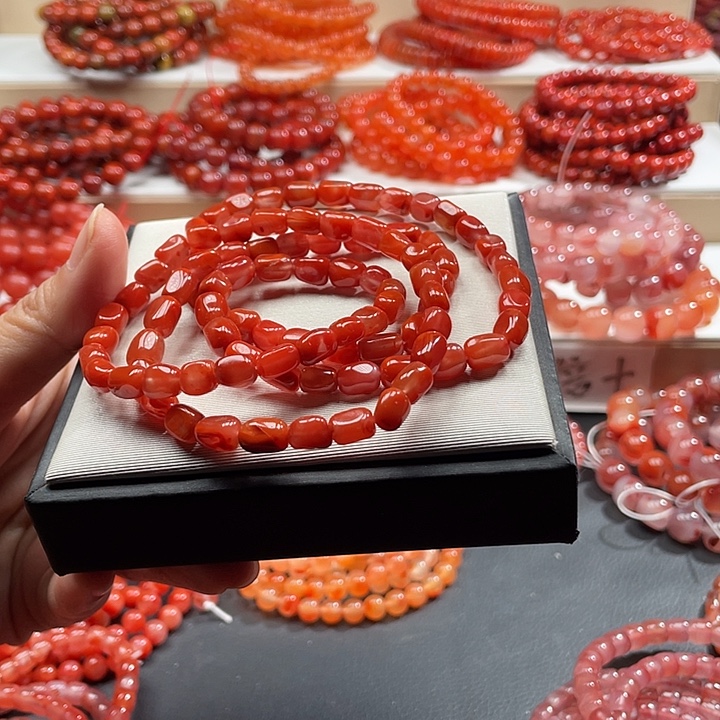 一***观南红玛瑙未镶嵌手链