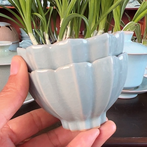 壶汝瓷菊瓣杯福利