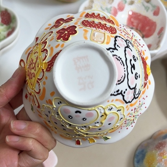 手绘高温釉下彩陶瓷