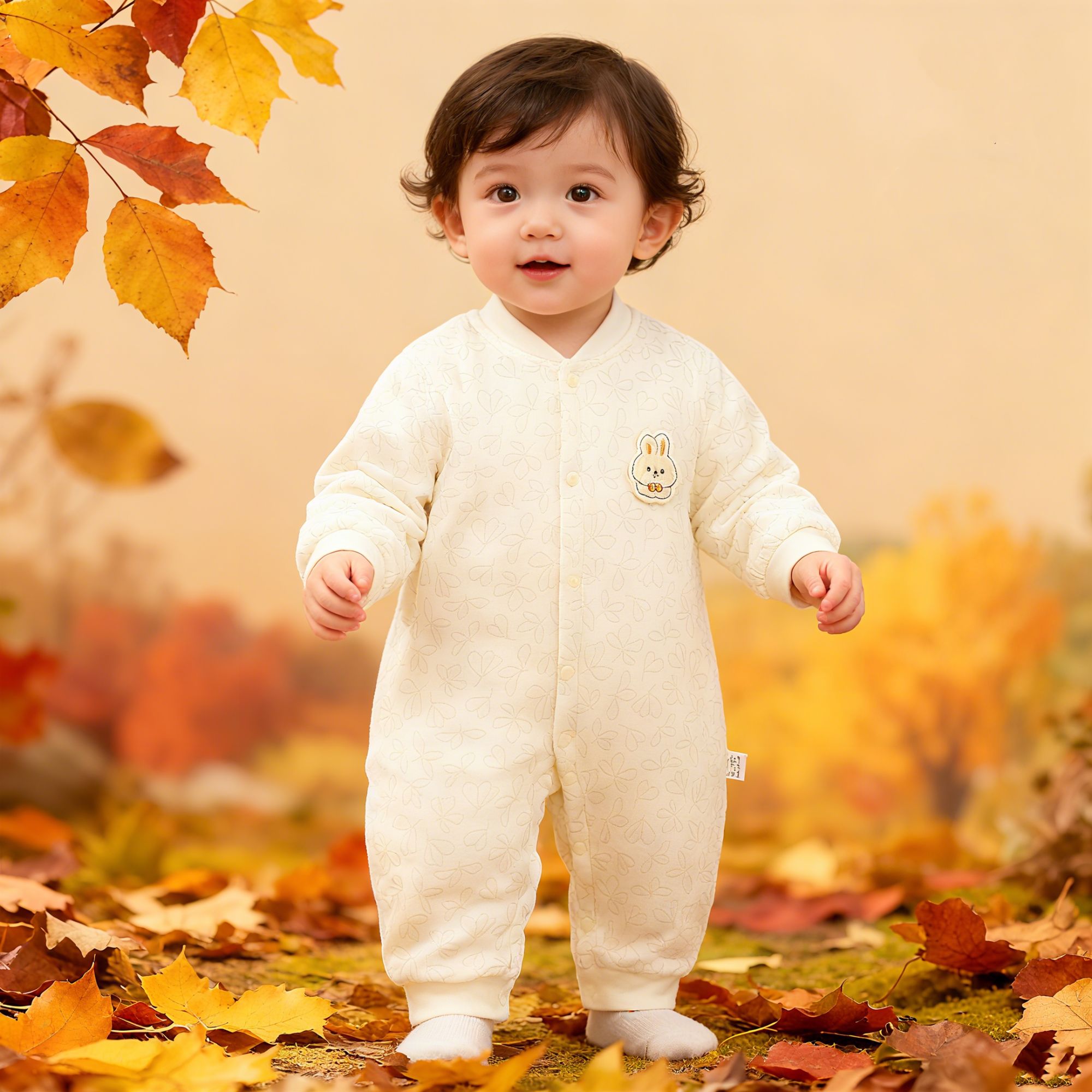 【萌】婴儿连体衣秋冬衣服新款薄棉保暖衣婴幼儿男女宝宝爬爬服