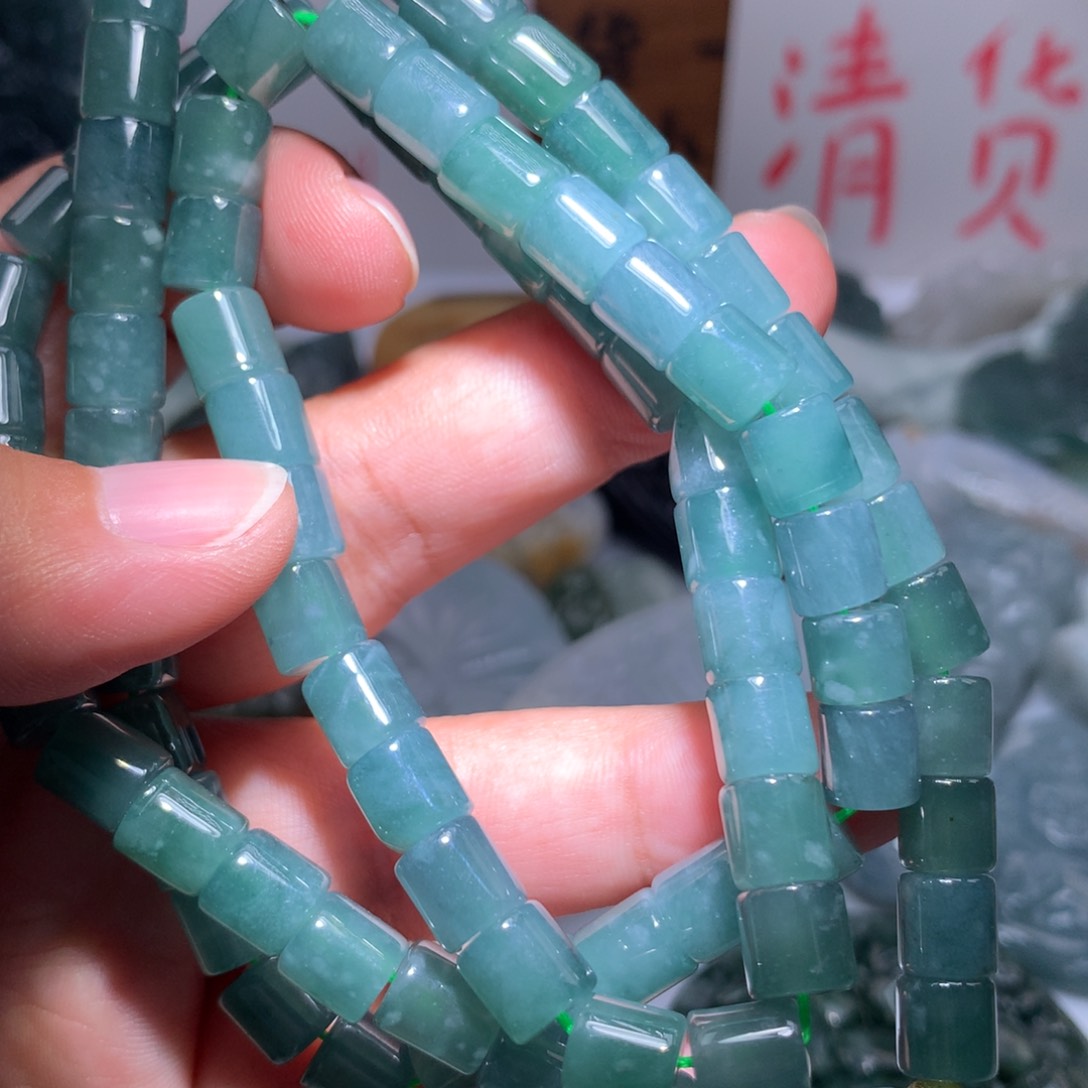 翡翠未镶嵌颈饰保真天然A货翡翠