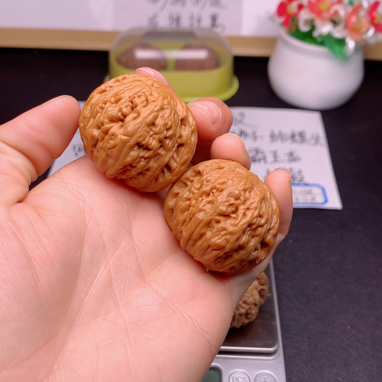 【闪购商品】文玩核桃把件潘*斯铁锤38微修