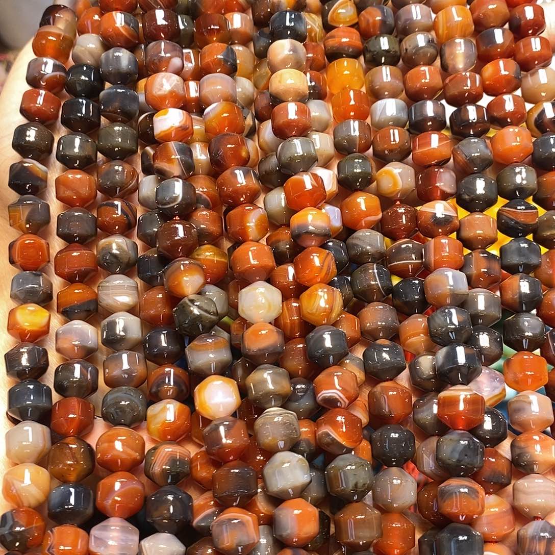 玛瑙/玉髓未镶嵌珠宝半成品天然梦幻玛瑙路路通一条10mm