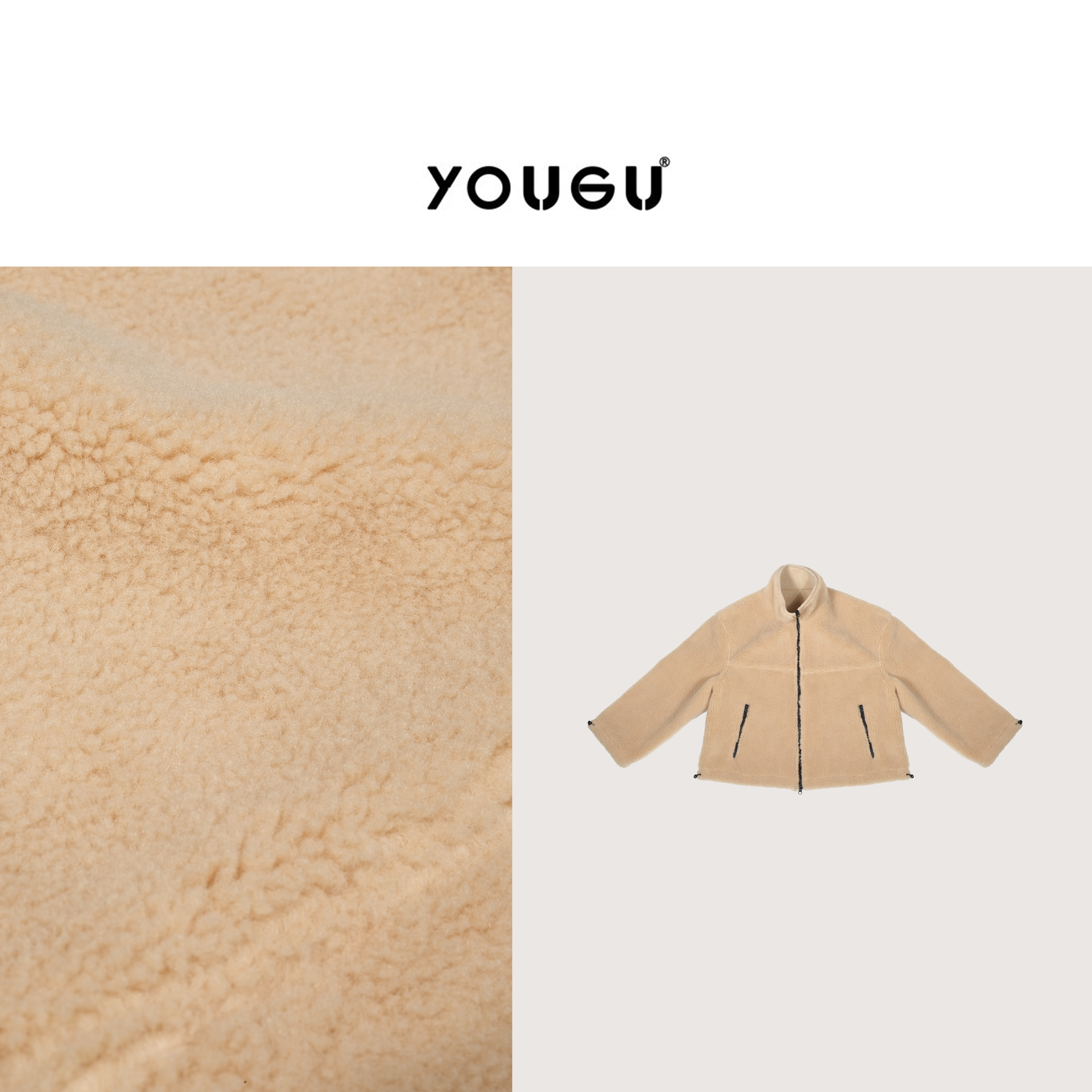 【木兰】环保羊羔绒棉女款加厚宽松秋冬休闲皮毛一体外套冬季DP2779