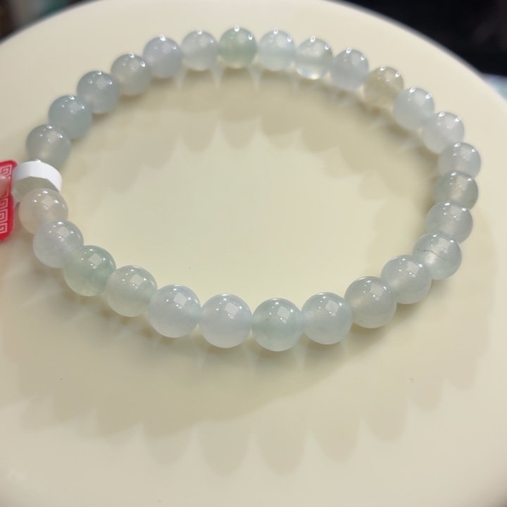 翡翠未镶嵌手链冰胶幻彩卡6.8