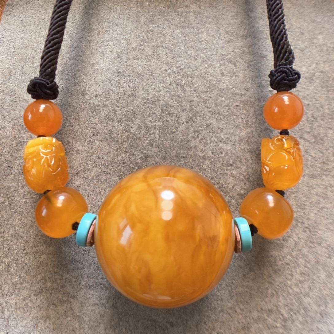 未镶嵌颈饰蜜蜡蜜蜡