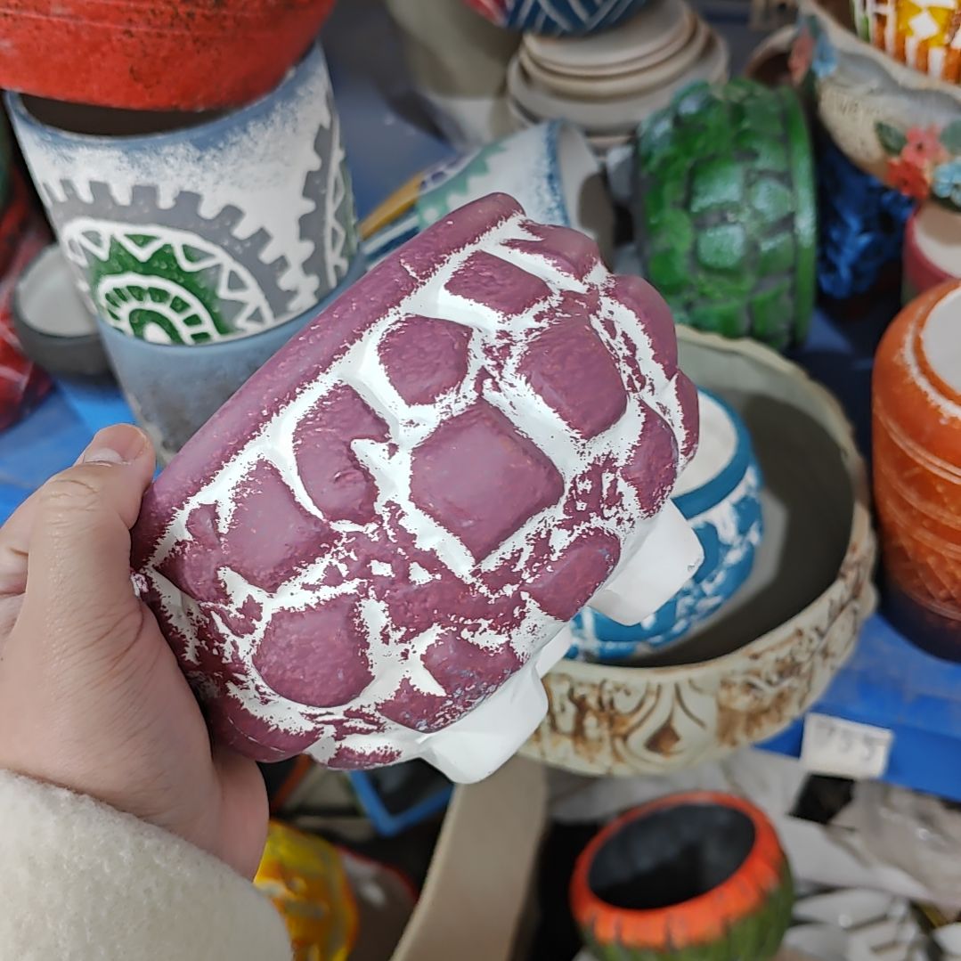 红陶吸水透气的白陶花盆凑满12发货