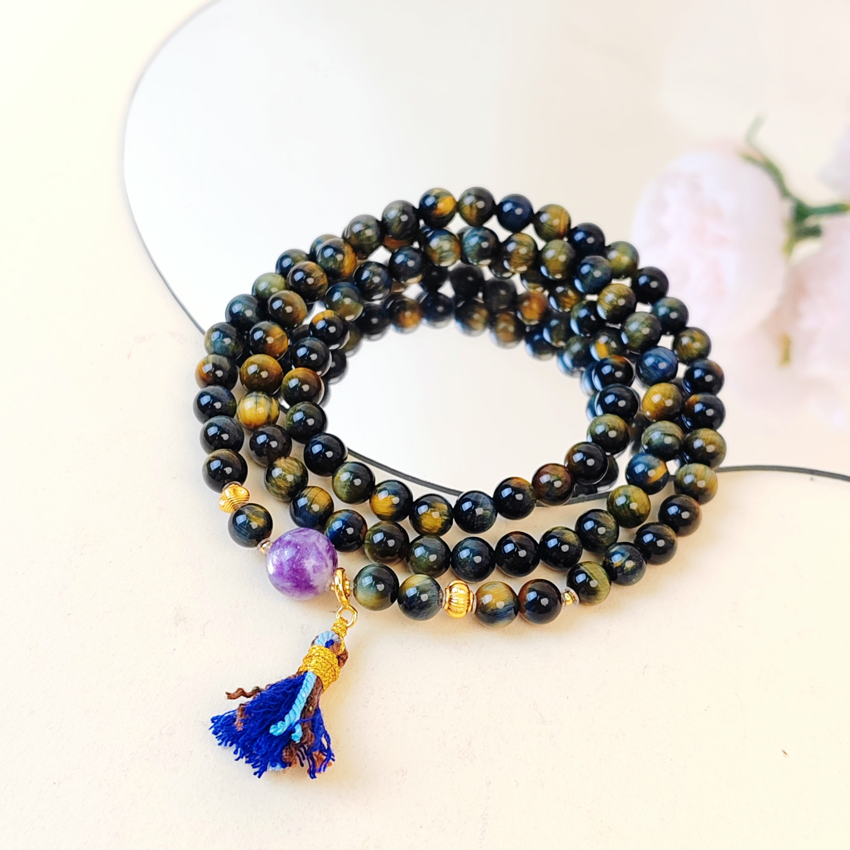 【星际奇遇】梦幻虎眼石6mm手作设计多圈手串