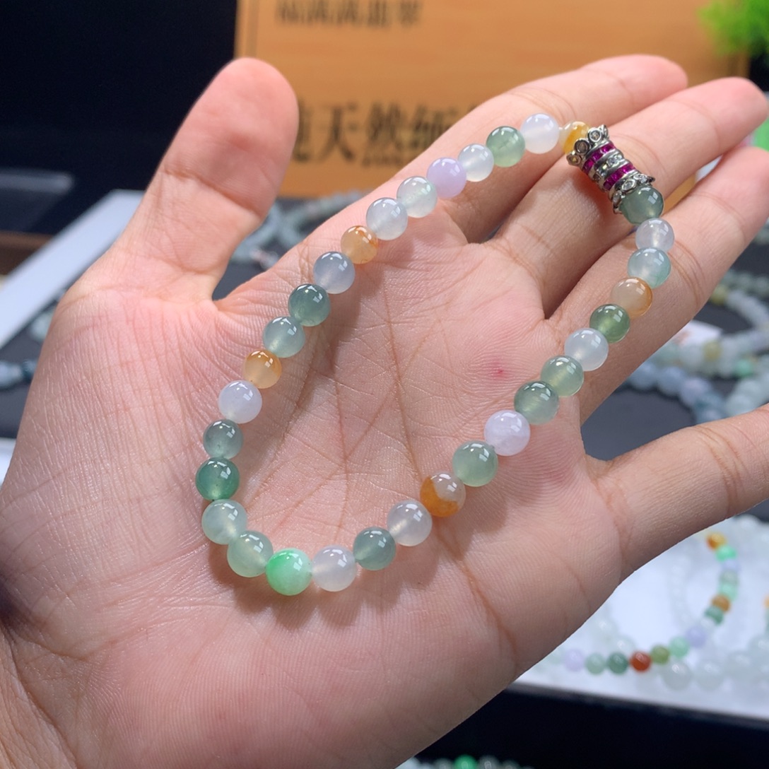 翡翠未镶嵌手链卡6