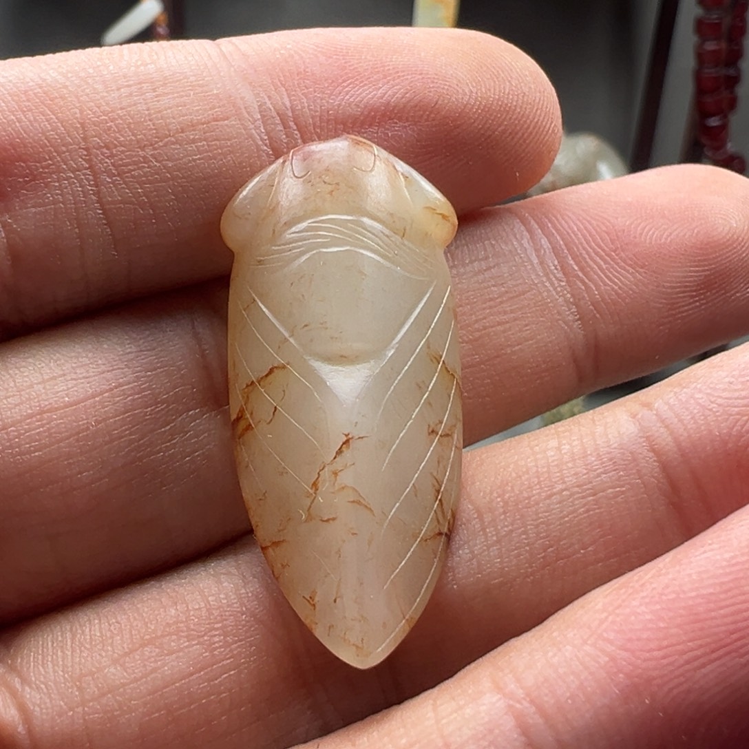 无***，和田玉未镶嵌挂件