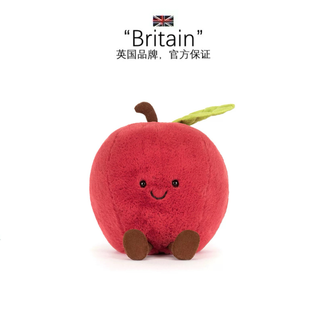 英国JC趣味红苹果毛绒玩偶公仔娃娃玩具礼物2025新品送女友
